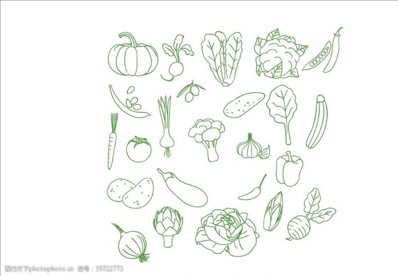 矢量水果卡通蔬菜矢量图片