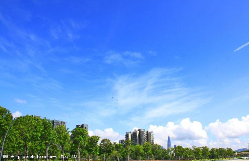 自然风光夏日蓝天白云图片