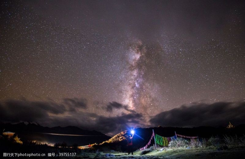 星空户外旅游背景海报素材图片