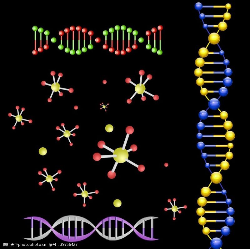 病变药分子DNA医疗分解图片