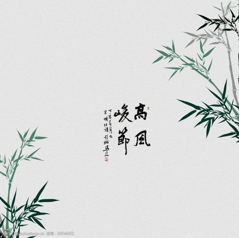 影楼背景中国风工笔画图片
