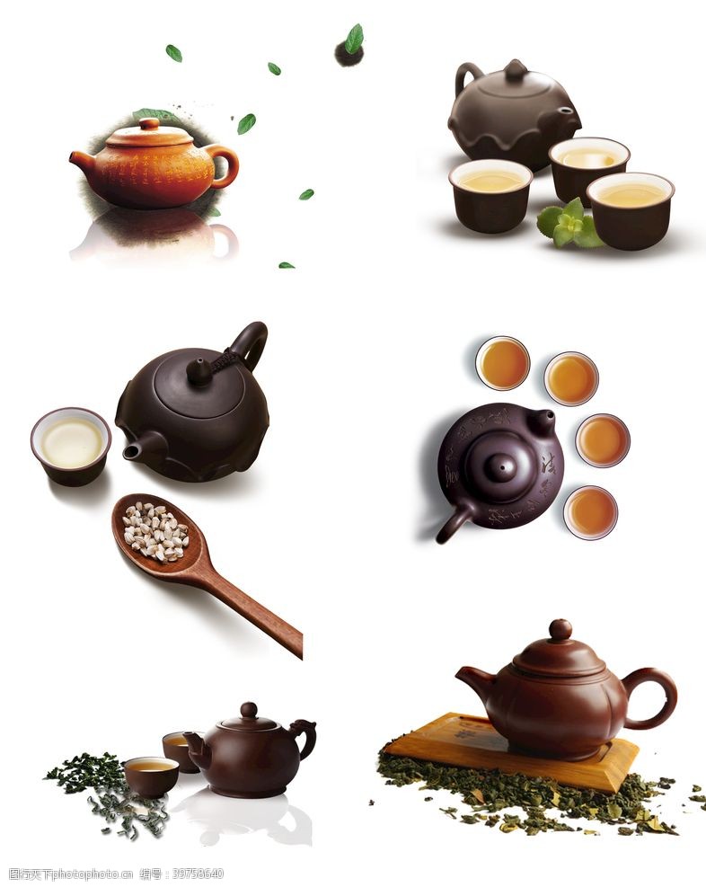 茶叶模板茶具茶壶茶叶茶杯图片