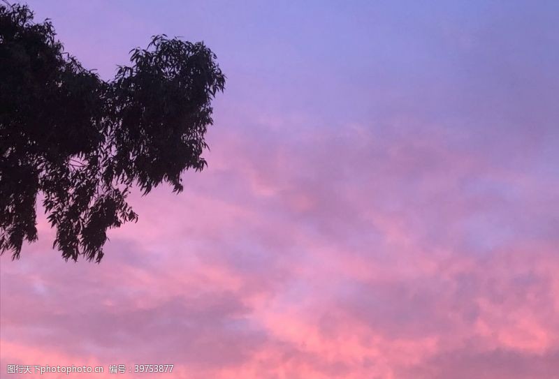 夕阳红天空粉红回忆图片