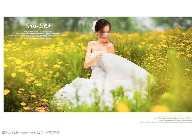 写真集韩国风影楼婚相册模板之春色图片