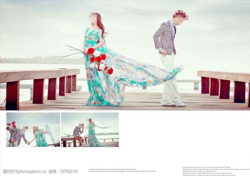 欧式风格韩国风影楼婚相册模板之芦苇田地图片