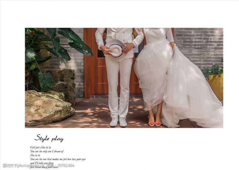 写真摄影集韩国风影楼婚相册模板之游园梦中图片