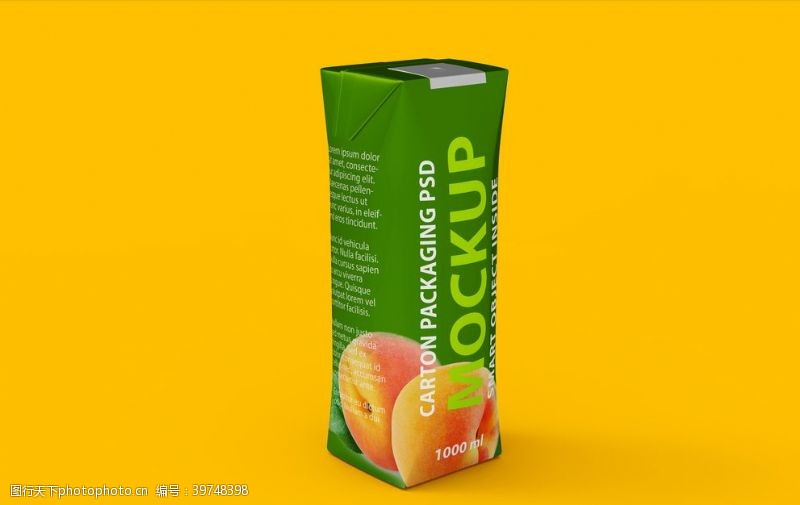 果汁包装盒盒装果汁包装样机图片