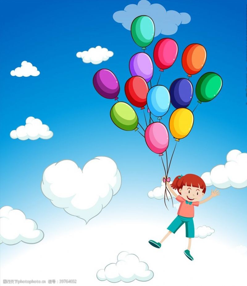 生日气球卡通儿童气球图片