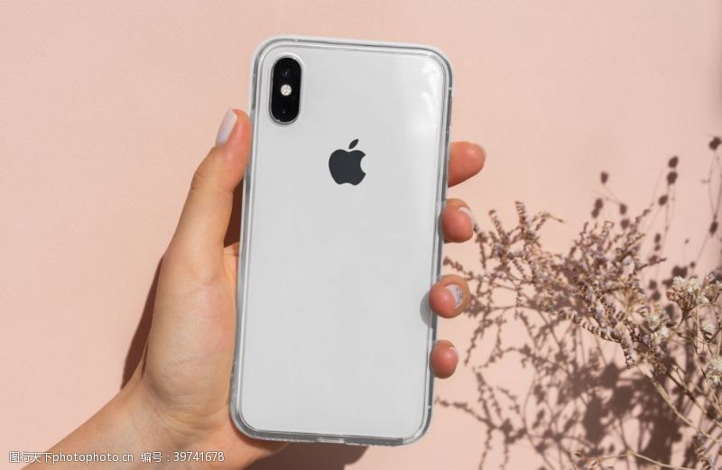 金色海报苹果iPhoneXS手机样机图片