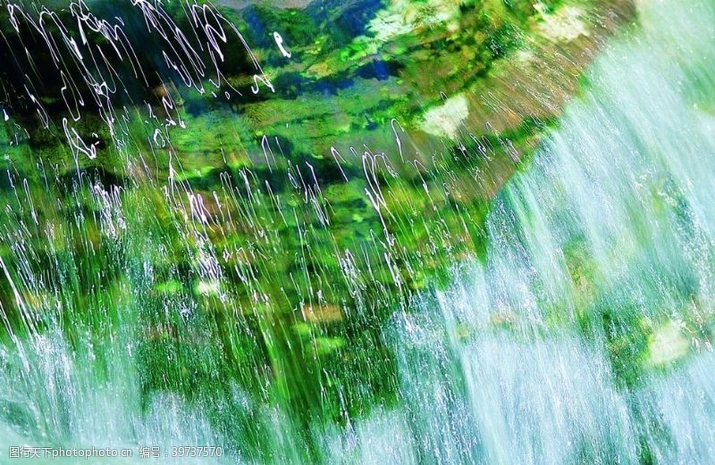 秀美山河山水瀑布美景图片