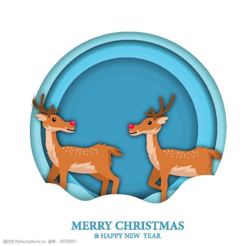 雪橇圣诞麋鹿图片