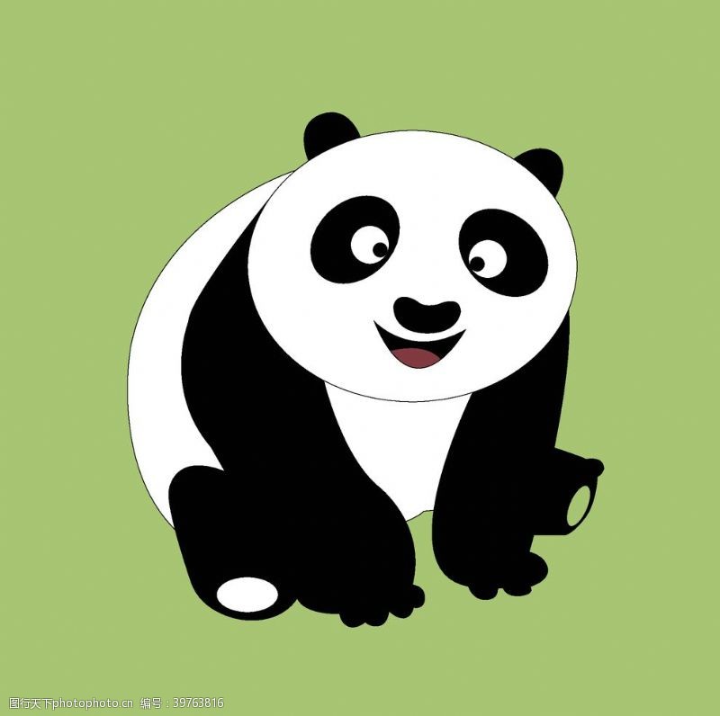 超级卡通矢量卡通熊猫图片