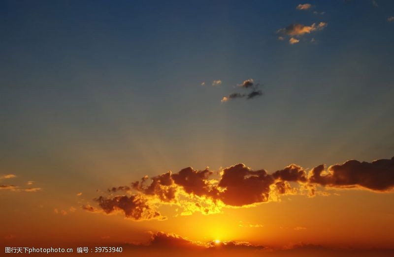 早上天空朝霞图片