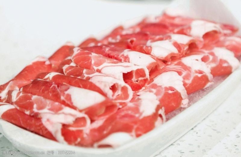 火锅涮羊肉新鲜羊肉卷图片