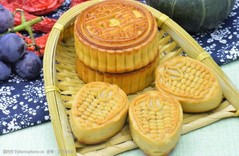 竹节菜月饼图片
