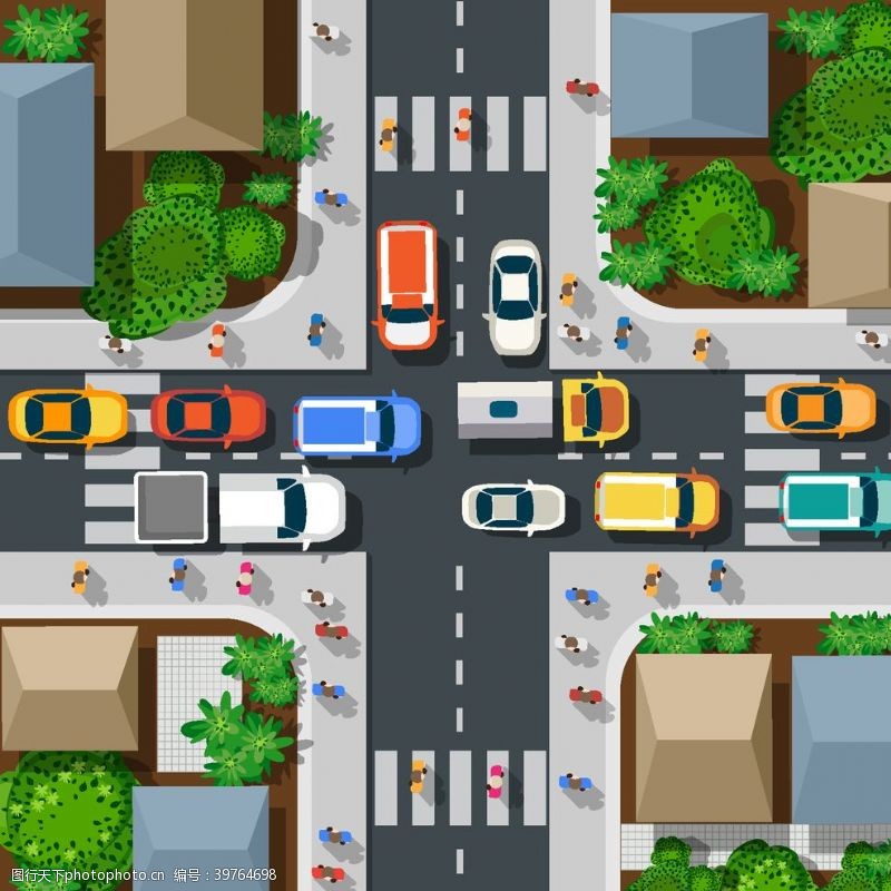 交通设施城市交通插画图片