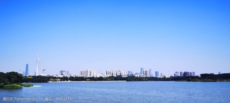 影楼背景广州塔海珠湖图片