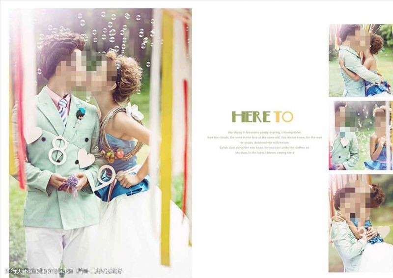 写真摄影集韩国风影楼婚相册模板之槟浪图片