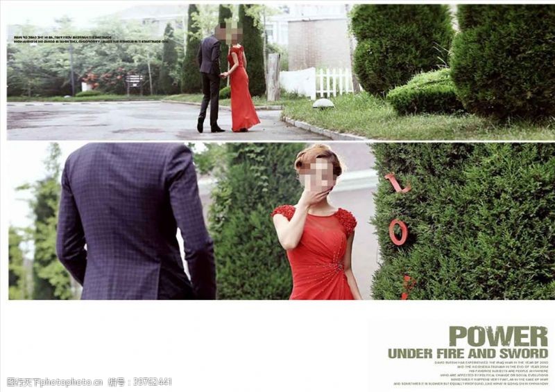 欧式风格韩国风影楼婚相册模板之春色满园图片