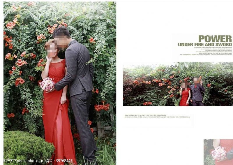 写真摄影集韩国风影楼婚相册模板之春色满园图片