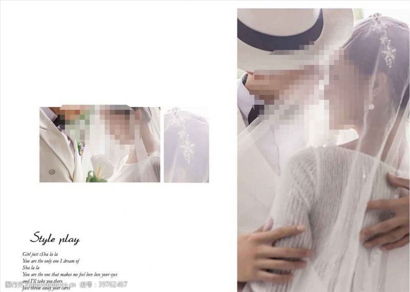 毕业设计排版韩国风影楼婚相册模板之游园梦中图片