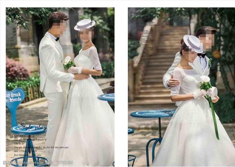 韩国旅游韩国风影楼婚相册模板之游园梦中图片