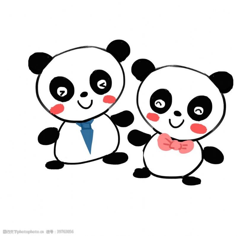 可爱漫画卡通熊猫图片