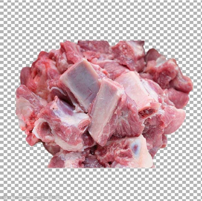 生猪肉排骨图片