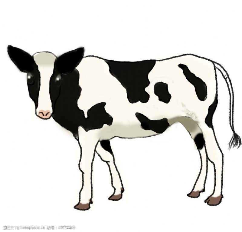牛奶图标手绘奶牛图片