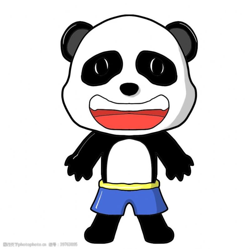 卡通熊猫手绘熊猫图片