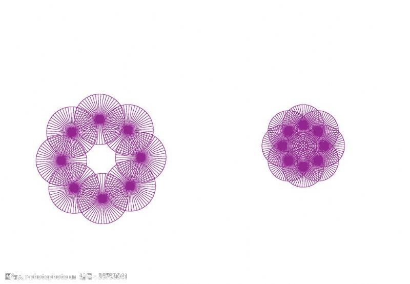 紫色花纹纹样图片