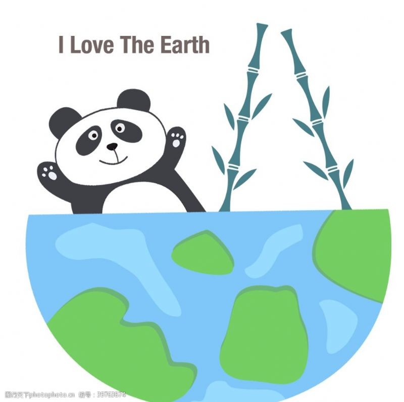 卡通熊猫熊猫插画图片