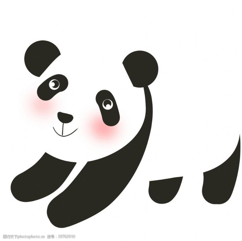 卡通熊猫熊猫简笔画图片