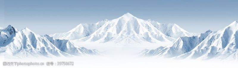 登山宣传雪地图片