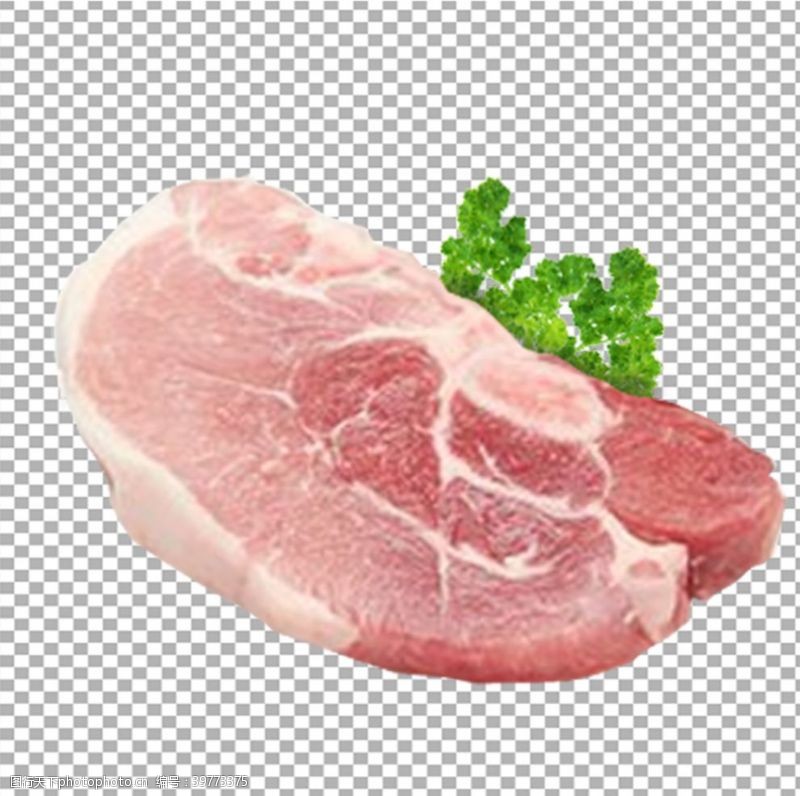 生猪肉猪排图片