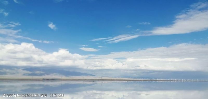 茶卡盐湖天空之境图片