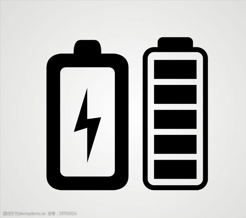卡通鼠标电量电池图片