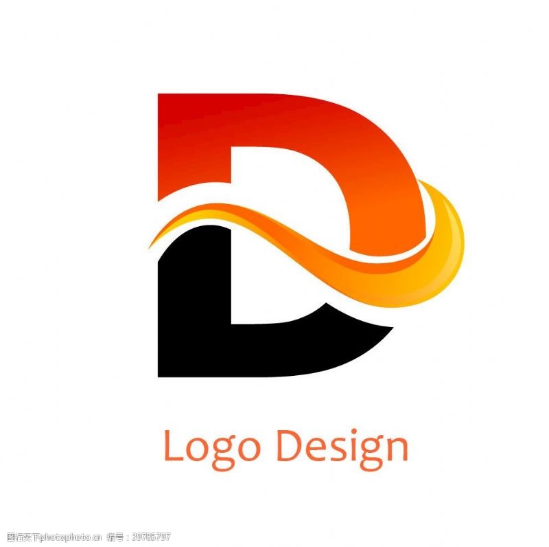 工业标志D字母造型logo互联网科技图片