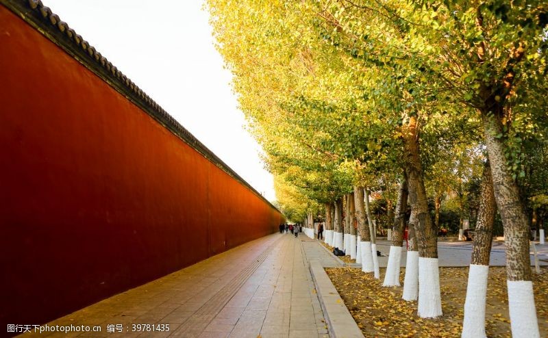 北京旅游海报故宫墙外图片