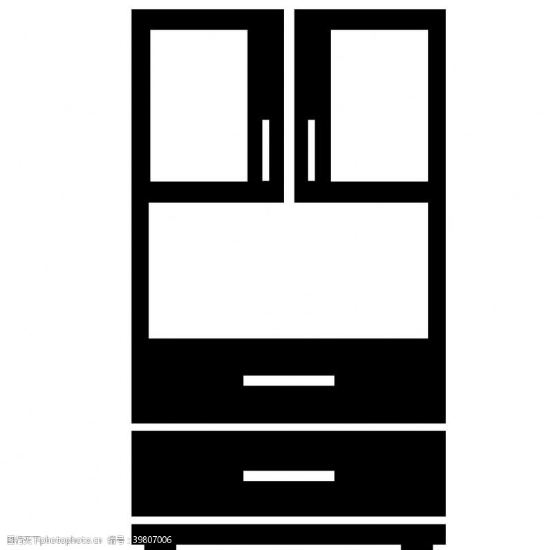 家具矢量素材酒柜家具图标图片
