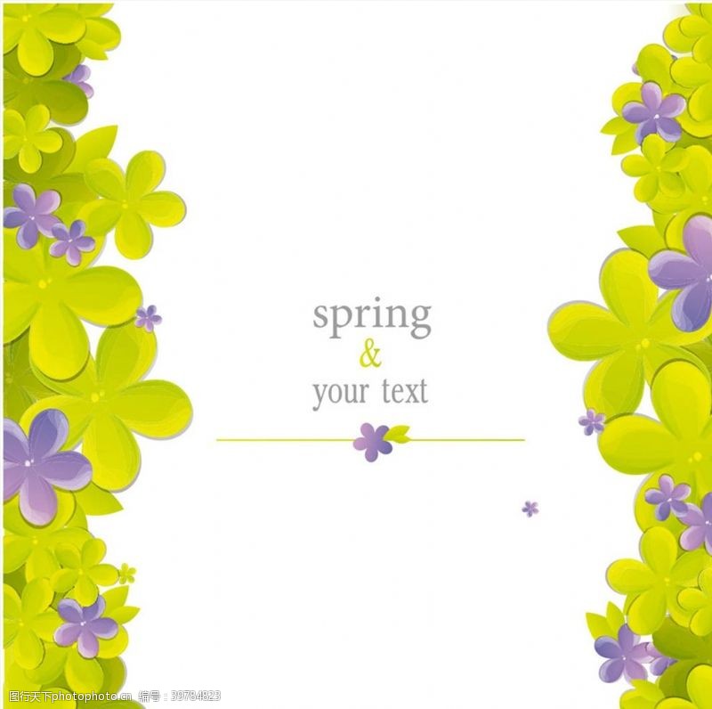 春季时尚卡通花朵边框图片