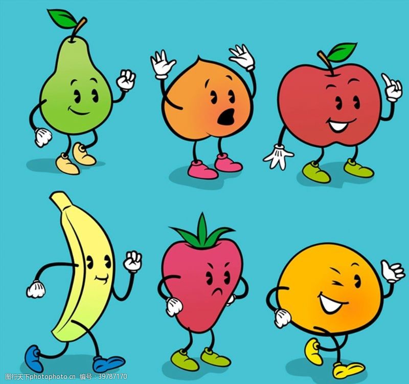 可爱水果可爱表情水果图片