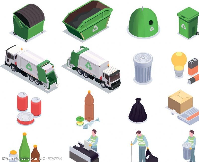 创建卫生城市垃圾分类素材图片