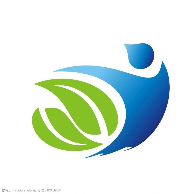 绿色茶蓝色企业logo图片