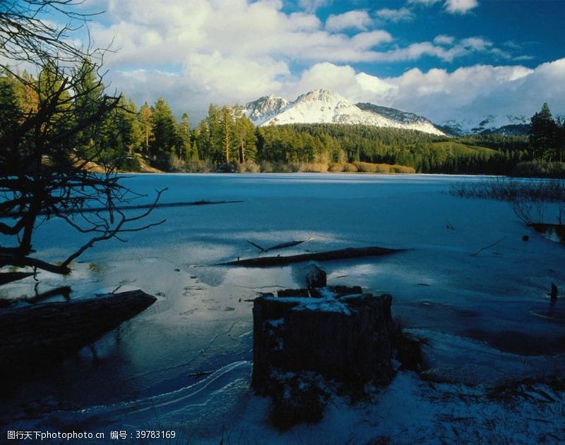 山水摄影美丽的雪景山水风格摄影美图图片