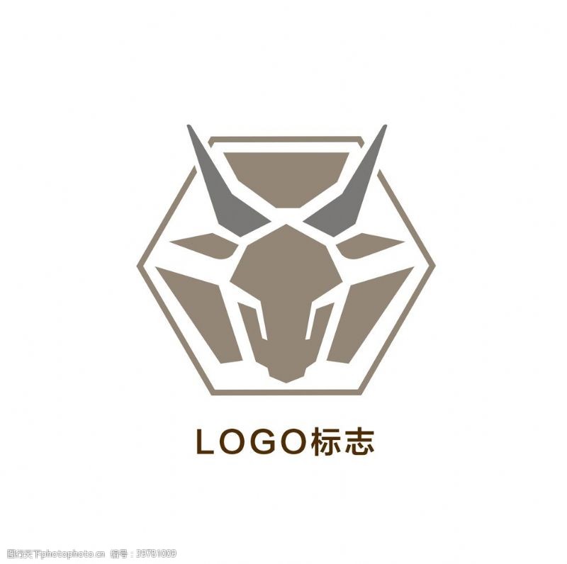 卡通牛厨师牛logo图片