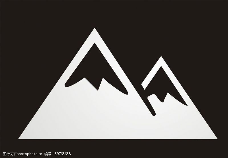 日本旅游广告山矢量冰山图片