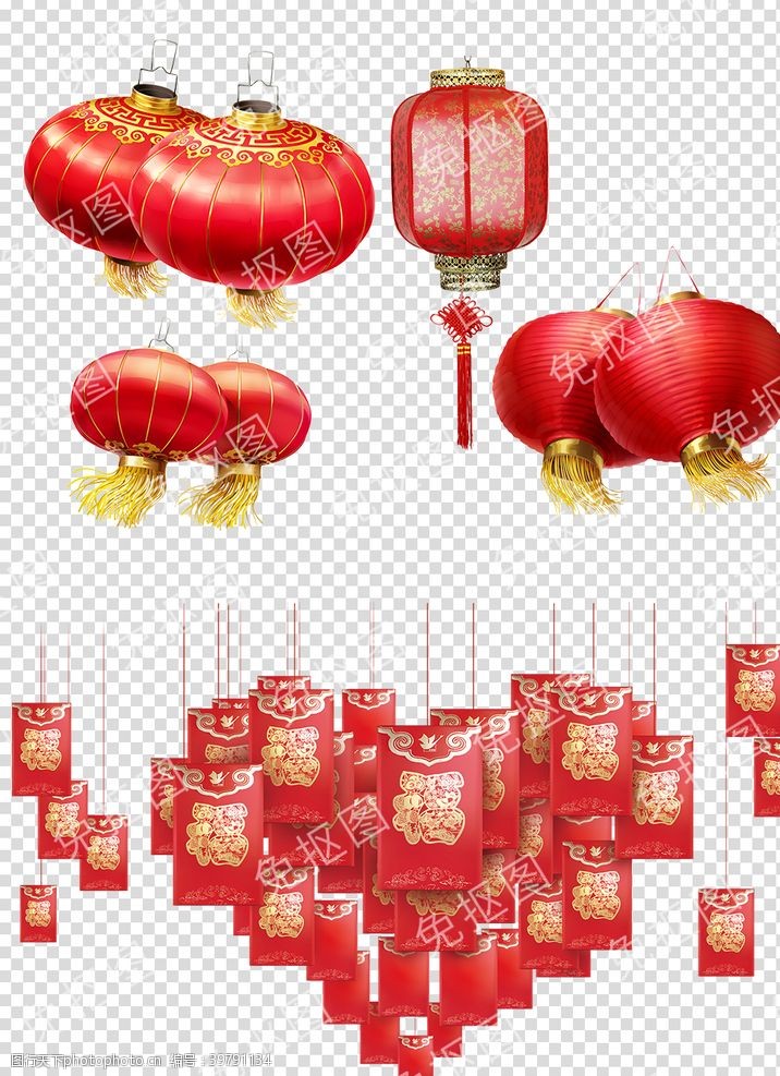 龙年春节中国风古典素材高清PNG免抠图片