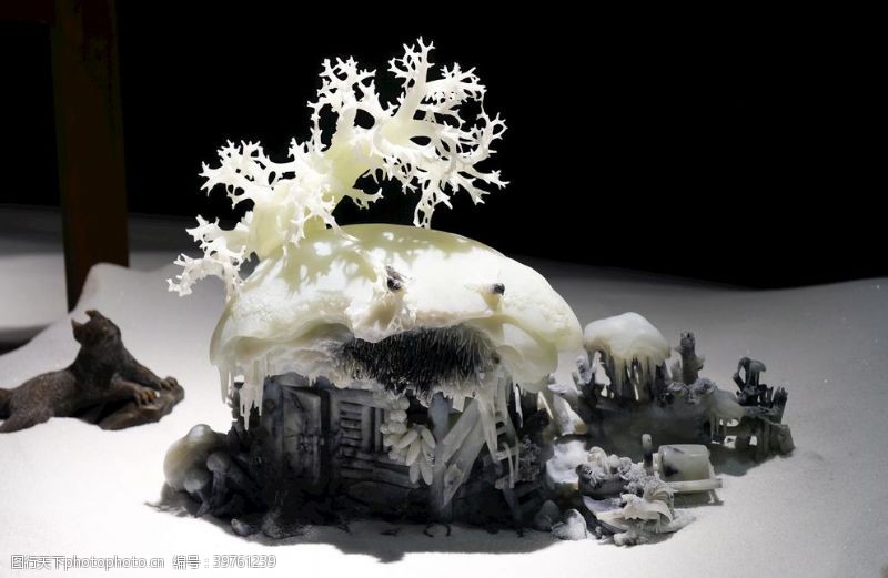 展览馆中国美术馆展览之岫岩玉雕图片