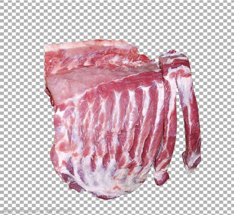 生猪肉猪排图片